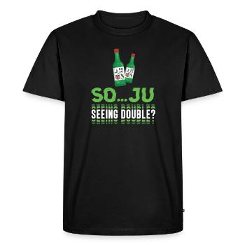 So... Ju Seeing Double? Boisson d'alcool coréenne - T-shirt Premium bio Homme - noir - Devant - Nico (187cm)