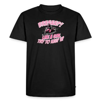 Cool Snocross Racing For A Snowmachine Girl - Men's Premium Organic T-Shirt - black - Front - Nico (187cm)