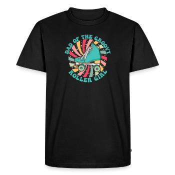 Groovy Roller Skates For Retro Quad Skating - Men's Premium Organic T-Shirt - black - Front - Nico (187cm)