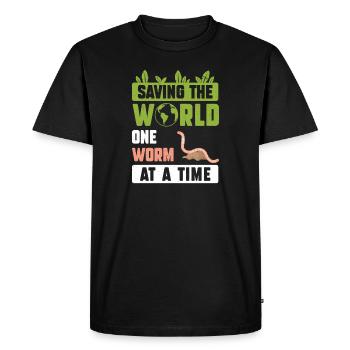Save The World Humour Vermiculture Humour pour un - T-shirt Premium bio Homme - noir - Devant - Nico (187cm)