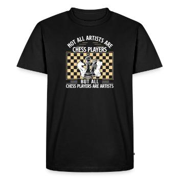 Vintage Board Game Art For An Artist Playing - Men's Premium Organic T-Shirt - black - Front - Nico (187cm)