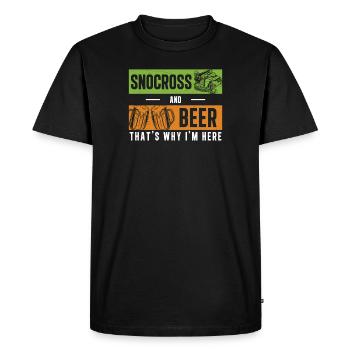 Vintage Snocross Racing For A Beer Lover - Men's Premium Organic T-Shirt - black - Front - Nico (187cm)