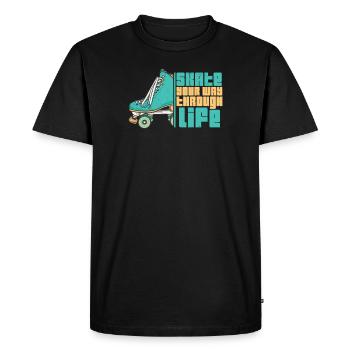 Quad Skating Quote For A 90s Skates Lover Roller - Men's Premium Organic T-Shirt - black - Front - Nico (187cm)
