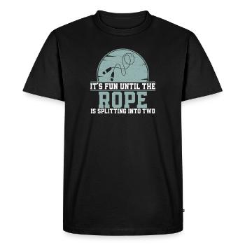 It's Fun Until The Rope Deux cordes à sauter - T-shirt Premium bio Homme - noir - Devant - Nico (187cm)