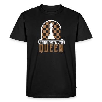 Queen Stealing A Chess Game Hobby pour jeu de - T-shirt Premium bio Homme - noir - Devant - Nico (187cm)