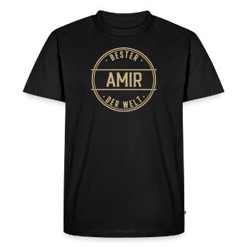 Meilleur Amir Du Monde Drôle Hommes Noms - T-shirt Premium bio Homme - noir - Devant - Nico (187cm)