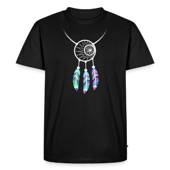 Collier indien - T-shirt Premium bio Homme - noir - Devant - Nico (187cm)