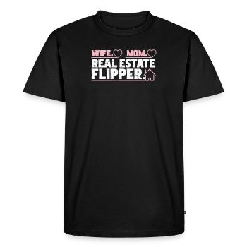 Flipping For Home Wife Mom Awesome Real Estate - T-shirt Premium bio Homme - noir - Devant - Nico (187cm)