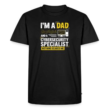 I'm A Dad Funny Cyber Security For Cybersecurity - Men's Premium Organic T-Shirt - black - Front - Nico (187cm)