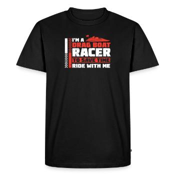 Superbe bateau de traînée pour un amateur - T-shirt Premium bio Homme - noir - Devant - Nico (187cm)