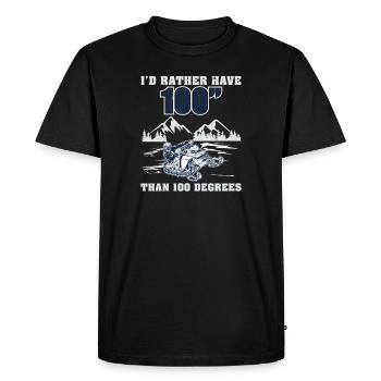 I'd Rather Have Luge de motoneige humoristique - T-shirt Premium bio Homme - noir - Devant - Nico (187cm)