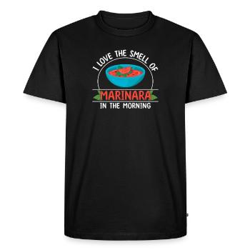 J'aime l'odeur de la cuisine italienne Tomate - T-shirt Premium bio Homme - noir - Devant - Nico (187cm)