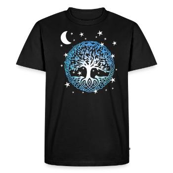 Tree of Life,Yggdrasil,World Tree,tree of life, - Men's Premium Organic T-Shirt - black - Front - Nico (187cm)