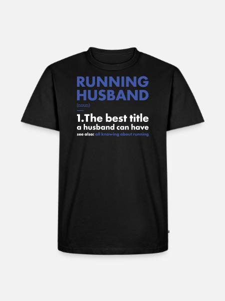 Sport Husband Running - Men's Premium Organic T-Shirt - black