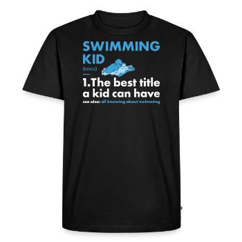 Sport Enfant Natation - T-shirt Premium bio Homme - noir - Devant - Nico (187cm)