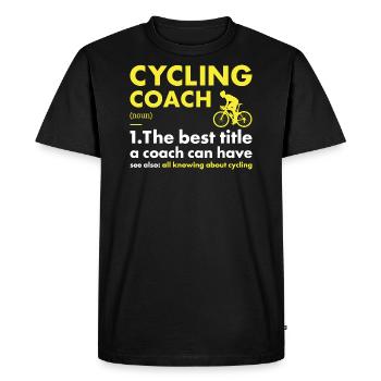 Entraîneur sportif Cyclisme - T-shirt Premium bio Homme - noir - Devant - Nico (187cm)