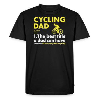 Sport Dad Cycling - Männer Premium Bio T-Shirt - Schwarz - Vorne - Nico (187cm)