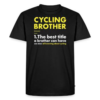 Sport Frère Cyclisme - T-shirt Premium bio Homme - noir - Devant - Nico (187cm)
