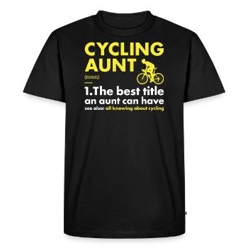 Sport Tante Cyclisme - T-shirt Premium bio Homme - noir - Devant - Nico (187cm)