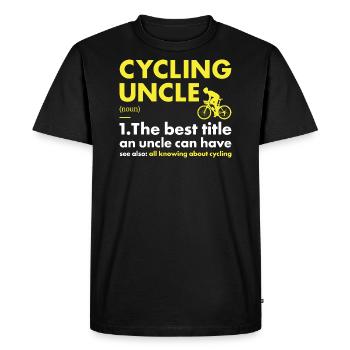 Sport Oncle Cyclisme - T-shirt Premium bio Homme - noir - Devant - Nico (187cm)