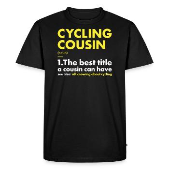 Sport Cousin Cyclisme - T-shirt Premium bio Homme - noir - Devant - Nico (187cm)