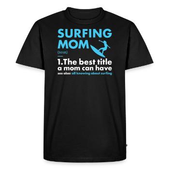 Sport Maman Surf - T-shirt Premium bio Homme - noir - Devant - Nico (187cm)