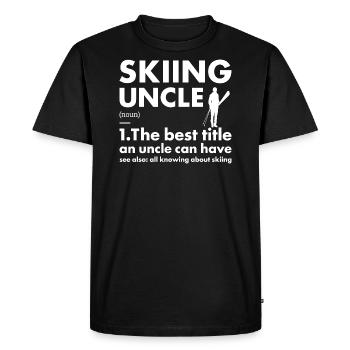 Sport Oncle Ski - T-shirt Premium bio Homme - noir - Devant - Nico (187cm)