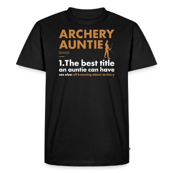 Sport Auntie Archery - Men's Premium Organic T-Shirt - black - Front - Nico (187cm)