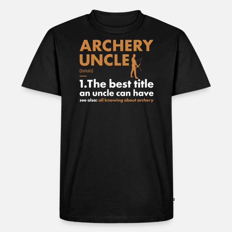 Sport Uncle Archery - Männer Premium Bio T-Shirt - Schwarz