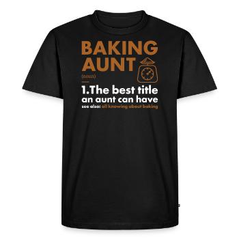 Baker Aunt Définition Cuisson - T-shirt Premium bio Homme - noir - Devant - Nico (187cm)