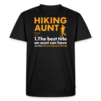 Hiker Aunt Definition Hiking - Männer Premium Bio T-Shirt - Schwarz - Vorne - Nico (187cm)