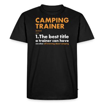 Camper Trainer Définition Camping - T-shirt Premium bio Homme - noir - Devant - Nico (187cm)