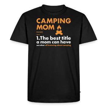 Camper Mom Définition Camping - T-shirt Premium bio Homme - noir - Devant - Nico (187cm)