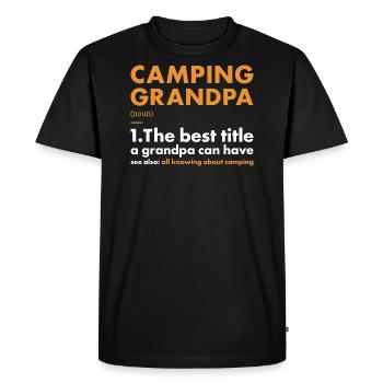 Camper Grandpa Definition Camping - Men's Premium Organic T-Shirt - black - Front - Nico (187cm)