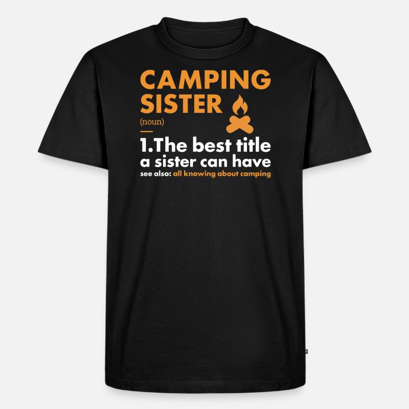 Camper Sister Definition Camping - Männer Premium Bio T-Shirt - Schwarz