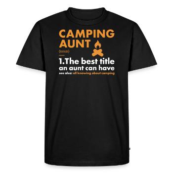 Camper Tante Définition Camping - T-shirt Premium bio Homme - noir - Devant - Nico (187cm)