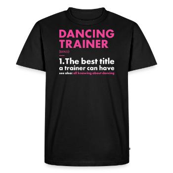 Danseur Formateur Définition Danse - T-shirt Premium bio Homme - noir - Devant - Nico (187cm)