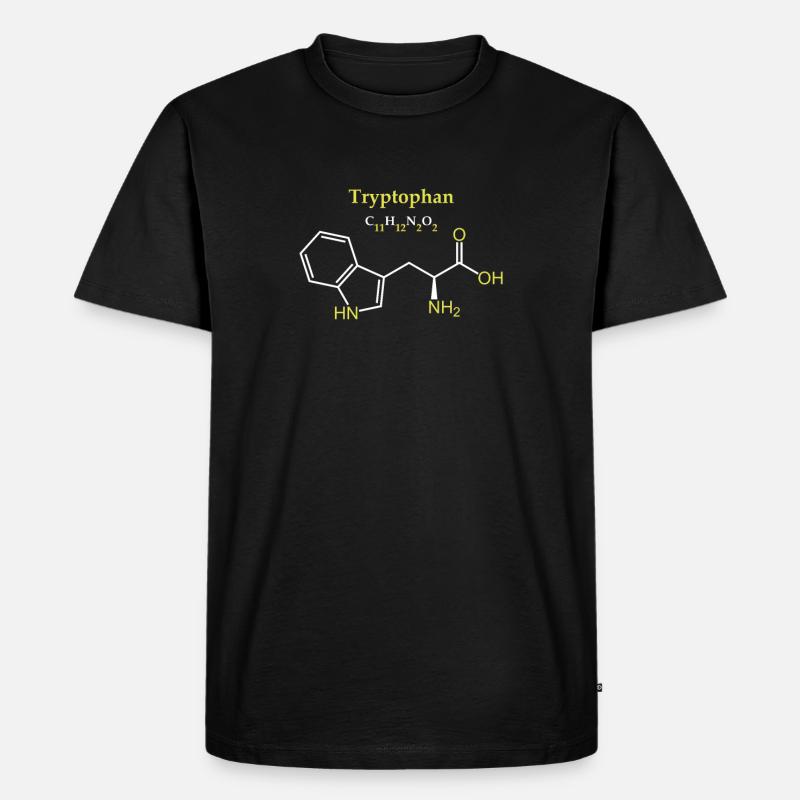 Tryptophan-Molekül - Männer Premium Bio T-Shirt - Schwarz
