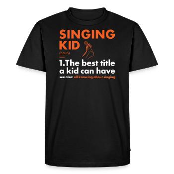 Chanteur Kid Définition Chant - T-shirt Premium bio Homme - noir - Devant - Nico (187cm)