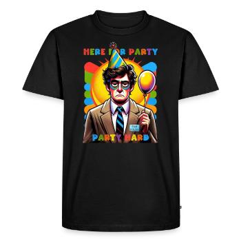 L’enthousiasme pour les fêtes de bureau échoue - T-shirt Premium bio Homme - noir - Devant - Nico (187cm)