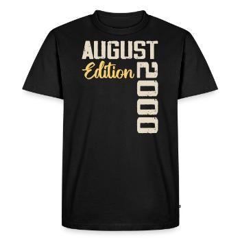 Anniversary August 2000 - Limited Edition August 2000 - Men's Premium Organic T-Shirt - black - Front - Nico (187cm)