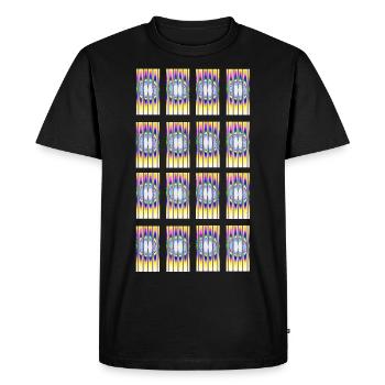 Design hypnotique Type-1 - T-shirt Premium bio Homme - noir - Devant - Nico (187cm)