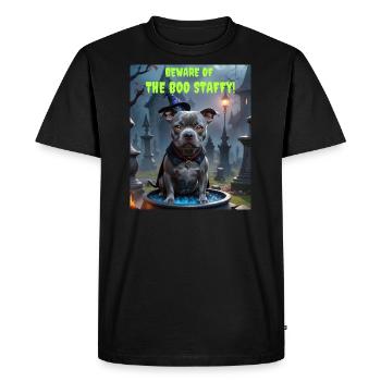 Blue Staffordshire Bull Terrier Halloween - T-shirt Premium bio Homme - noir - Devant - Nico (187cm)