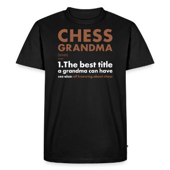 Chess Player Grandma Definition Chess - Men's Premium Organic T-Shirt - black - Front - Nico (187cm)