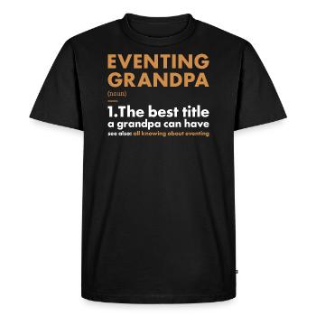 Rider Grandpa Definition Eventing - Men's Premium Organic T-Shirt - black - Front - Nico (187cm)