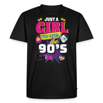 Cadeau rétro des années 90 des années 90 - T-shirt Premium bio Homme - noir - Devant - Nico (187cm)