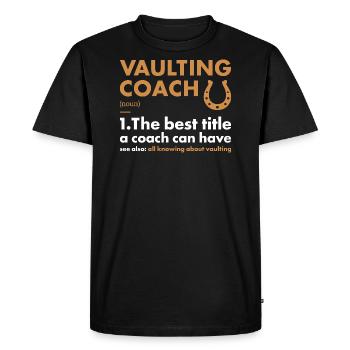 Vaulter Coach Definition Vaulting - Men's Premium Organic T-Shirt - black - Front - Nico (187cm)