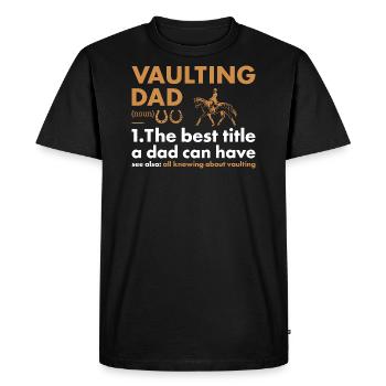 Vaulter Dad Definition Vaulting - Men's Premium Organic T-Shirt - black - Front - Nico (187cm)