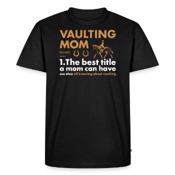 Vaulter Mom Definition Vaulting - Men's Premium Organic T-Shirt - black - Front - Nico (187cm)