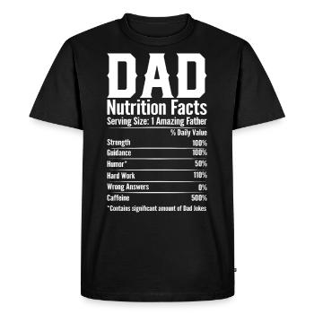 Papa Père Fête des Pères - T-shirt Premium bio Homme - noir - Devant - Nico (187cm)